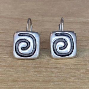 Silver Spiral Earrings